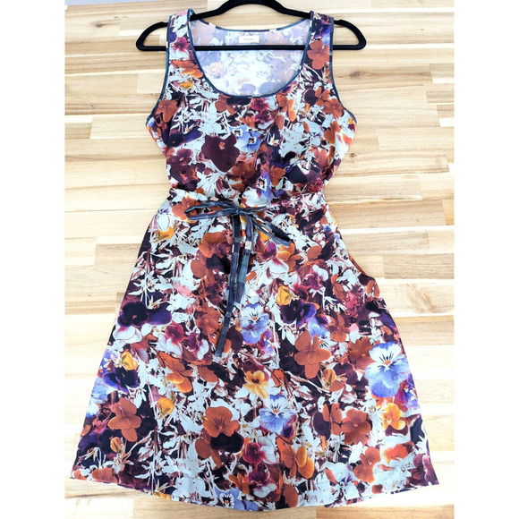 Rozae Nichols Dresses & Skirts - 𝅺ROZAE Dress Womens Small Sleeveless Floral Print Tie Waist Casual Colorful